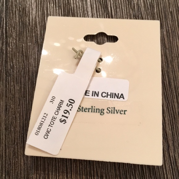 Sterling Silver Tote Handbag Charm Coldwater Creek - Picture 3 of 8